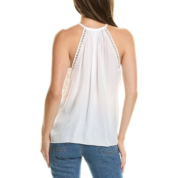 RAMY BROOK Allysha Lace Trim Sleeveless Top in Ivory - Picture 2 of 9